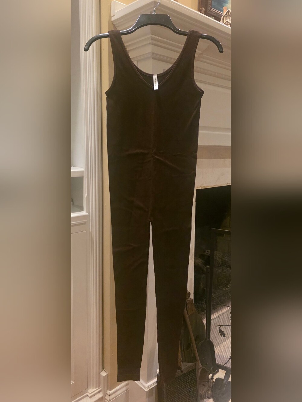 Zenana Outfitters Brown Sleeveless Knit Romper Jumpsuit